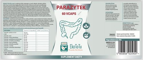 Parazytek 60 kapsułek na Arena.pl