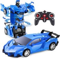 ROBOT 2w1 AUTO SAMOCHÓD ZDALNIE STEROWANY na PILOT ROBOT TRANSFORMUJĄCY LED