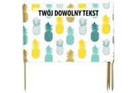 PARAWAN PLAŻOWY Kolorowe ananasy z indywidualnym napisem 3 PANELE 33.3