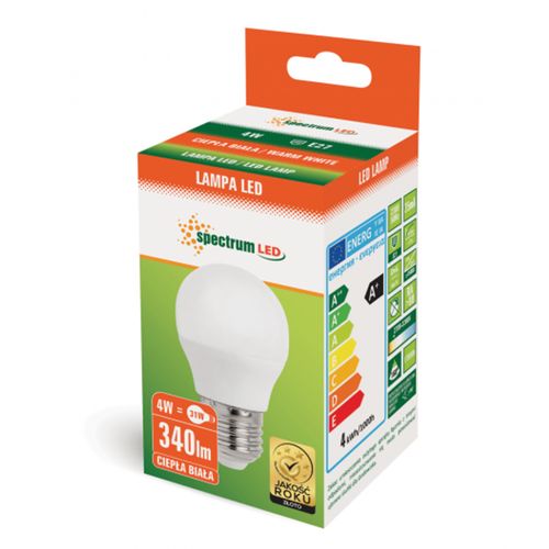 Żarówka LED kulka E27 230V 4W ciepła WW WOJ13032 SPECTRUM na Arena.pl