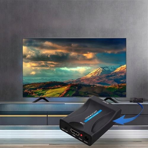 ADAPTER KONWERTER HDMI DO SCART PRZEJŚCIÓWKA EUROZŁĄCZE AV EURO FHD na Arena.pl