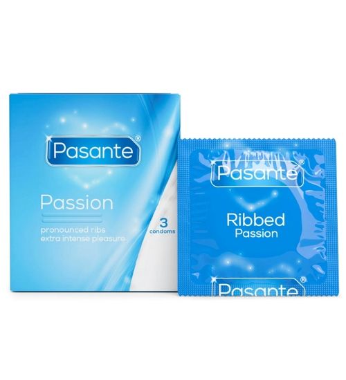 Prezerwatywy prążkowane Pasante Passion 3szt. zdjęcie 1