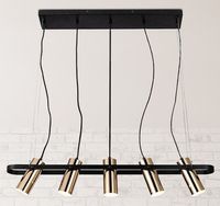 LAMPA wisząca RAVEN 6430 Rabalux regulowana OPRAWA metalowe tuby LED 25W 3000K ZWIS linki przewody czarne złote