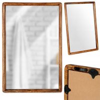 Lustro Koopman ścienne prostokąt rama drewno 400 x 600 mm