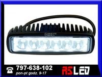 mocna Lampa 6 LED cofania wsteczny 16 cm 12v 24v