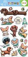 tatuaże zmywalne 10x20 cm corgi team happy color