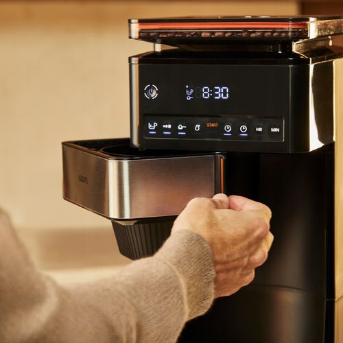 Ekspres przelewowy z wbudowanym stalowym młynkiem KRUPS Grind&BrewXL KM8428 na Arena.pl