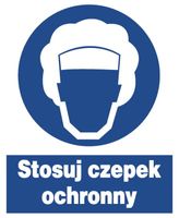 ZNO-22 - ZNAK nakazu BHP - Stosuj czepek ochronny
