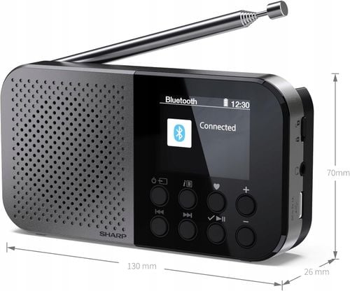 Radio przenośne SHARP Osaka DR-P520 Czarno-szary na Arena.pl