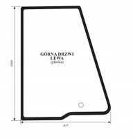 Szyba drzwi górna prawa JCB 3 CX 4 CX 827/30466