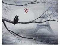 40X50CM OBRAZ PTAK GAŁĘZI OBRAZ