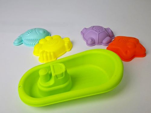 zabawki do piaskownicy Statek - limonkowy na Arena.pl