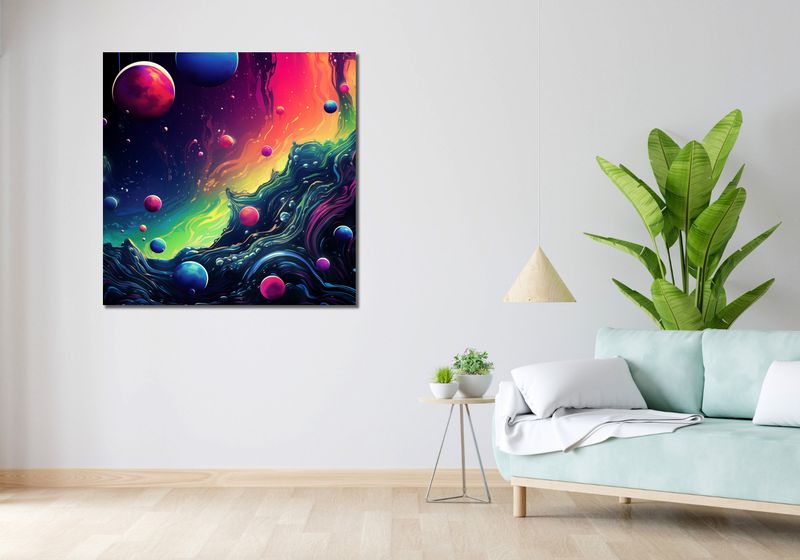 Obraz 100x100cm Kalejdoskop Galaktyk zdjęcie 2
