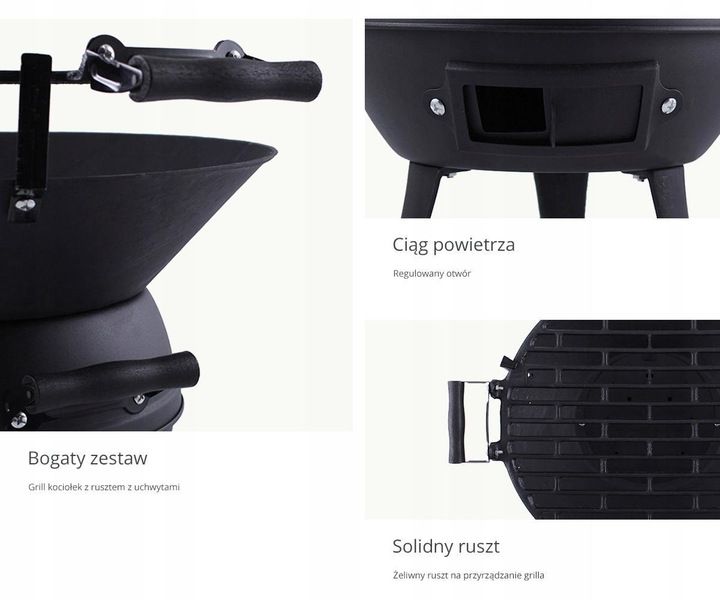 GRILL ŻELIWNY BECZKOWY MG630 MASTER zdjęcie 10