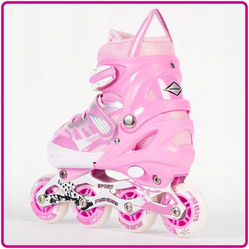 ROLKI REGULOWANE DLA DZIECI DZIEWCZYNKI 38-41 RÓŻOWE DZIECIĘCE MŁODZIEŻOWE na Arena.pl