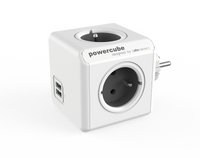 Listwa zasilająca allocacoc PowerCube Original USB - szary, 4x 230 V + 2x USB 2,1 A max