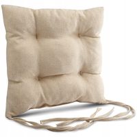 Poduszka ogrodowa 40x40 cm wiązana na krzesło w kolorze beżowym