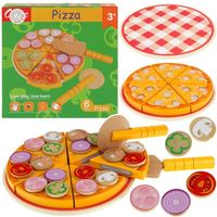 pizza drewniana do krojenia układanka na rzep rzepy taca talerz nóż dodatki