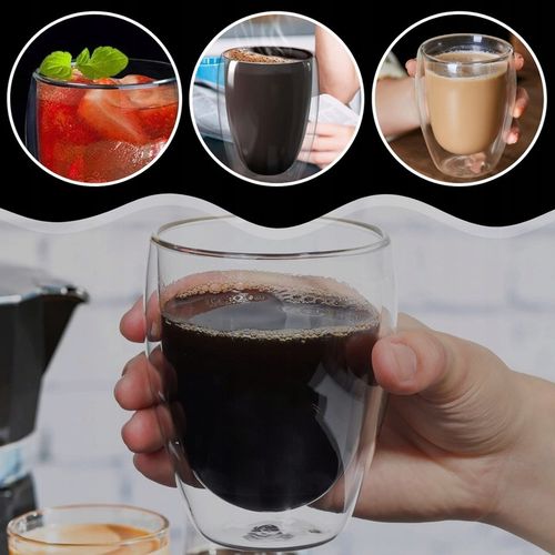 6x SZKLANKI TERMICZNE DO KAWY HERATY DRINKÓW WHISKEY 350ML MROŻONE LODY na Arena.pl