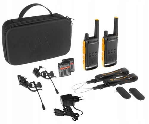 MOTOROLA T82 EXTREME PMR 446 KRÓTKOFALÓWKI WALKIE TALKIE RADIOTELEFONY x2 na Arena.pl