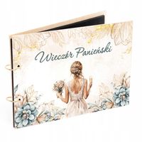 Drewniany album na zdjęcia z wieczoru panieńskiego prezent na panieński eko