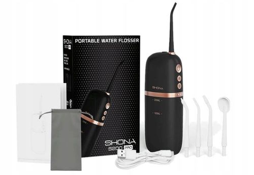 Bezprzewodowy irygator do zębów SHONA S200 PRO z etui i 4 końcówkami na Arena.pl