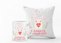 Walentynkowy Zestaw PODUSZKA i KUBEK prezent dla dziewczyny z imieniem