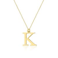 Złoty Naszyjnik Celebrytka Litera "K" Brylant Grawer