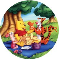 Opłatek na tort Kubuś Puchatek Przyjaciele Miś Pluszak Miód Tekst Gratis