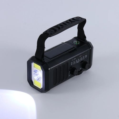 PRZENOŚNE RADIO SOLARNE KORBKA ALARM DYNAMO AWARYJNE LATARKA 10000mAh na Arena.pl
