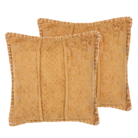 Zestaw 2 poduszek dekoracyjnych 45 x 45 cm żółty KAVALAM