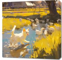 Obraz 70x70cm Słońce na Wsi