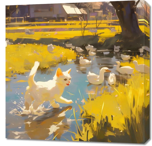 Obraz 70x70cm Słońce na Wsi zdjęcie 1