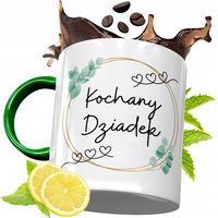 Kubek Zielony Dla Dziadka Na Prezent Urodziny Z Nadrukiem Ze Zdjęciem