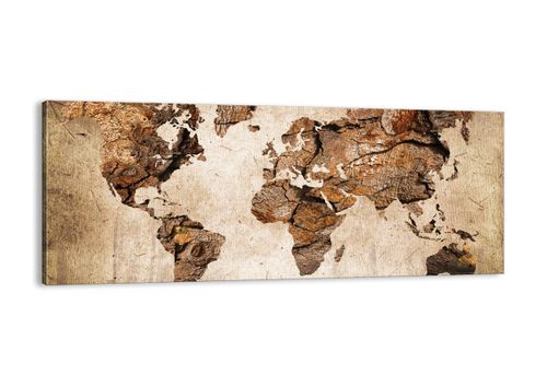 Obraz Na Płótnie - Mapa Kontynenty - 100X40 Cm - Ab100X40-3590 na Arena.pl