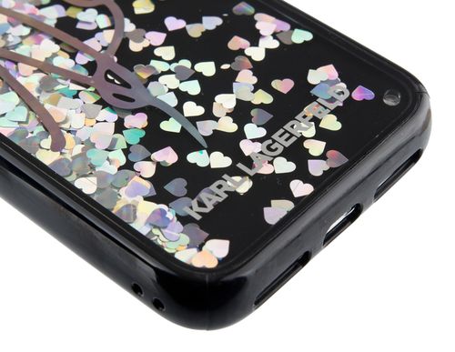 KARL LAGERFELD LIQUID GLITTER - iPhone X / XS - BLACK na Arena.pl