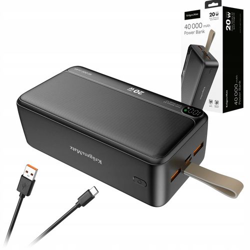 Power bank 40000mAh 20W QC PD USB-C KrugerMatz na Arena.pl