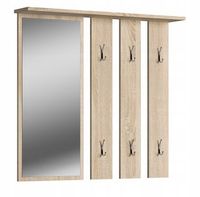 Wieszak Ścienny Lustro Do Przedpokoju 6 Wieszaków April Dąb Sonoma