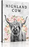 Obraz na płótnie krowa plakat nowoczesny bez ramy do salonu 60x90 cm