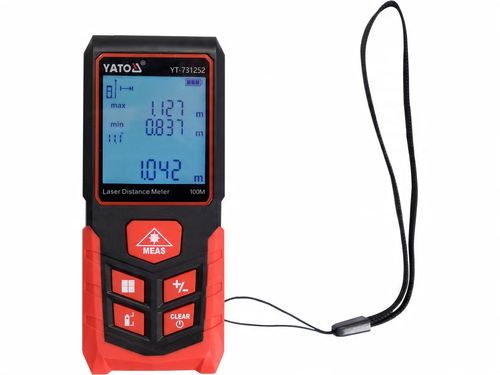 Dalmierz LASEROWY cyfrowy MIERNIK ODLEGŁOŚCI 100m pomiar kubatury YATO na Arena.pl