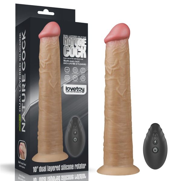 10'' Dual Layered Platinum Silicone Rotator zdjęcie 1