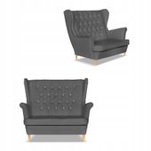 Sofa kanapa uszak Gaja ekoskóra skandynawska Family Meble szara