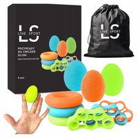 PRZYRZĄDY DO REHABILITACJI I ĆWICZEŃ DŁONI PALCÓW 9 SZT LINE SPORT