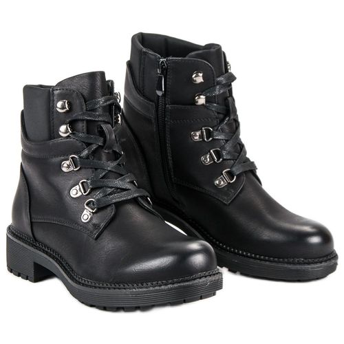 Czarne sznurowane workery r.39 na Arena.pl