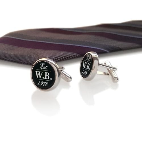 Spinki do mankietów z grawerem | Inicjały Urodziny na Arena.pl