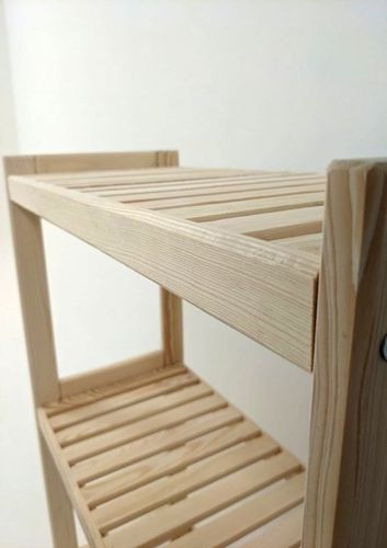 Regał drewniany, 4 półki, 133 x 70 x 33 cm na Arena.pl