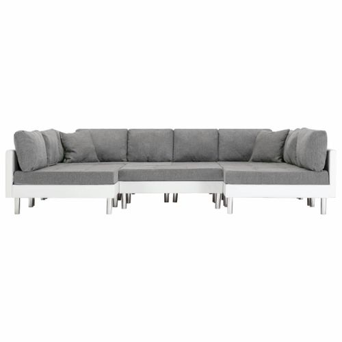 Sofa Modułowa, Sztuczna Skóra, Biała na Arena.pl