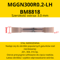 Płytka MGGN Rozmiar: MGGN300R0.2-LH BM8818