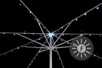 Solarny migający łańcuch dla oświetlenia parasola słonecznego - 72 LED