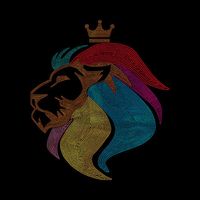 Duży arkusz z cyrkoniami do termotransferu - Król Lew